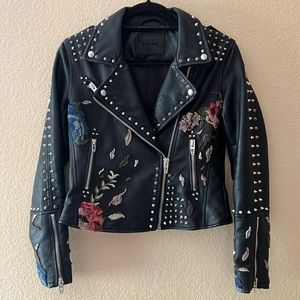 Black leather jacket